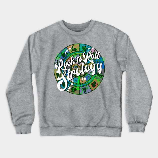 Rock ‘n Roll Strology Full Colour - Aquarius Crewneck Sweatshirt by BullShirtCo